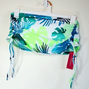 Xhilaration Women's Swim Tropical Bandeau Style Top Size 16 NEW